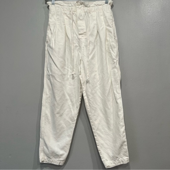 Free people Margate paper bag white pants M - Picture 11 of 12